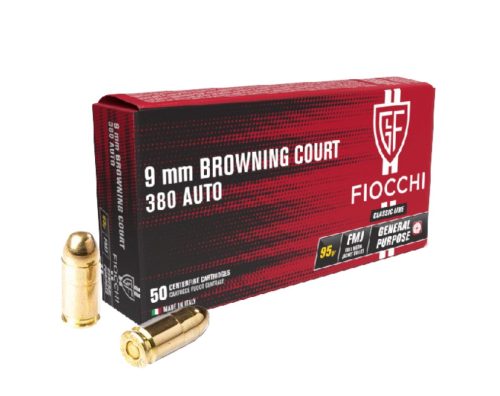 9 mm Brow. Short Fiocchi FMJ 95gr 709340 .          ,380 Auto