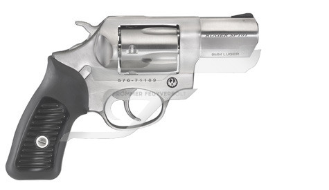 Ruger SP101 9 mm Luger 5 Löv. 5783 .  2,25" cső Rozsdamentes, Gumimarkolat